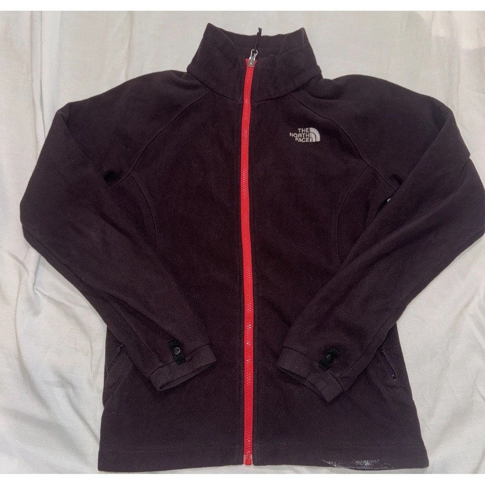 The North‎ Face Fleece Pullover Womens Small burgundy Quarter Zip